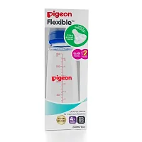 Pigeon Glass Feeding 240ml Bottle with Add Nipple, Medium, Pale Blue-thumb1