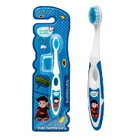 Buddsbuddy BPA Free Super Heros Cartoon Kids Soft Bristles Tooth brush 2yrs+, Multicolor (combo of 4)-thumb1