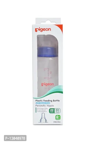 Pigeon Peristaltic Nursing Bottle, 240ml (Blue)-thumb3
