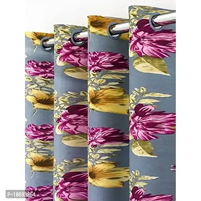 Athom Living Eazy Home Premium Polyester Designer Floral Door Curtain 7ft Pack of 1- EZ-002- DC1-thumb2