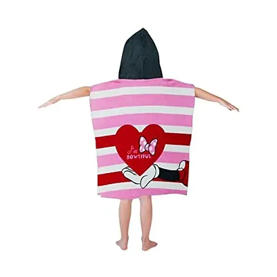 Athom Trendz Disney Minnie Heart Kids Hooded Bath Towel Poncho 55x110 cm