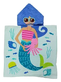 Athom Trendz Mermaid Kids Hooded Bath Towel Poncho 60x120 cm-thumb2