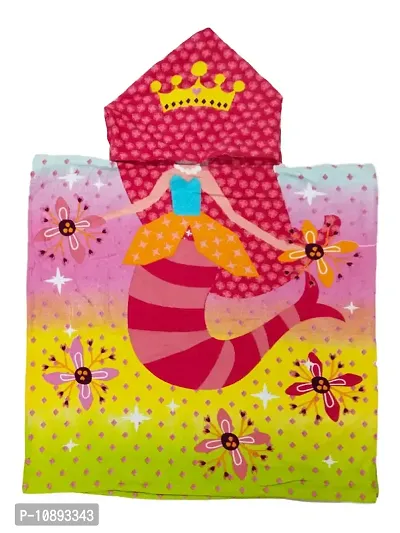 Athom Trendz Mermaid Princess Kids Hooded Bath Towel Poncho 60x120 cm-thumb3