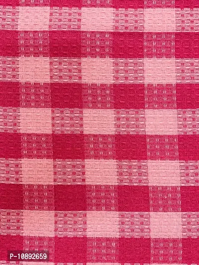Athom Living Ecosaviour Premium Cotton Bath Towel Pink Checkers (Pack of 3)-thumb4