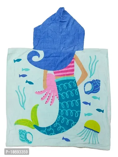 Athom Trendz Mermaid Kids Hooded Bath Towel Poncho 60x120 cm-thumb4