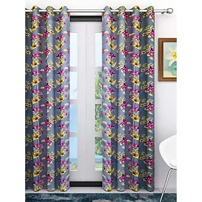 Athom Living Eazy Home Premium Polyester Designer Floral Door Curtain 7ft Pack of 1- EZ-002- DC1