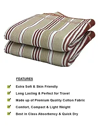 Athom Trendz Ecosaviour Striped Cotton Bath Towel 70x140 cm Multicolour Pack of 2-thumb2