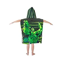 Marvel Green Hulk Kids Hooded Poncho Towel-thumb1