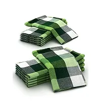 Athom Living Big Checks Cotton Multipurpose Kitchen Towel/Cleaning Cloth 45x45 cm Pack of 12-thumb1