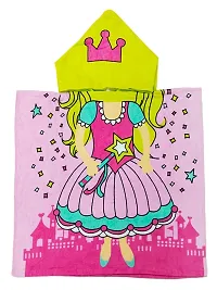 Athom Trendz Little Princess Kids Hooded Bath Towel Poncho 60x120 cm-thumb2