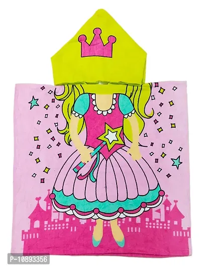 Athom Trendz Little Princess Kids Hooded Bath Towel Poncho 60x120 cm-thumb3