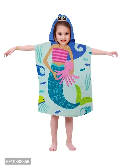 Athom Trendz Mermaid Kids Hooded Bath Towel Poncho 60x120 cm-thumb0