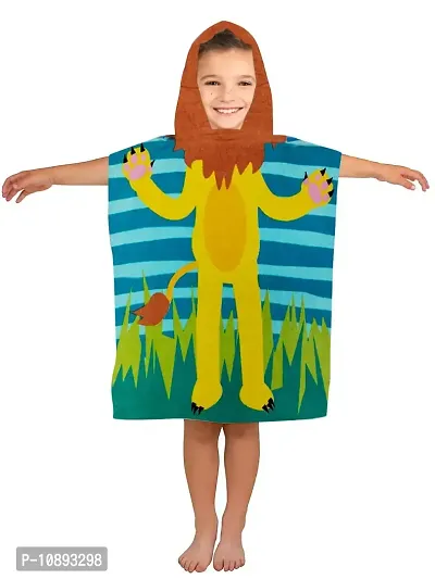 Athom Trendz Lion in Jungle Kids Hooded Bath Towel Poncho 60x120 cm-thumb0