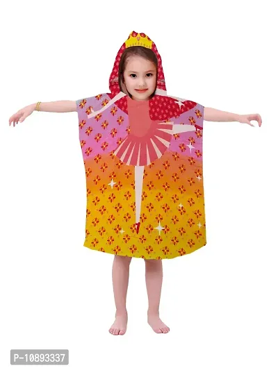 Athom Trendz Dancing Princess Kids Hooded Bath Towel Poncho 60x120 cm-thumb0
