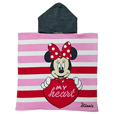 Athom Trendz Disney Minnie Heart Kids Hooded Bath Towel Poncho 55x110 cm