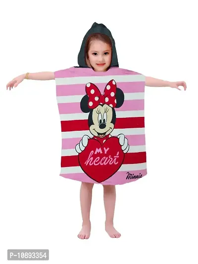 Athom Trendz Disney Minnie Heart Kids Hooded Bath Towel Poncho 55x110 cm-thumb0