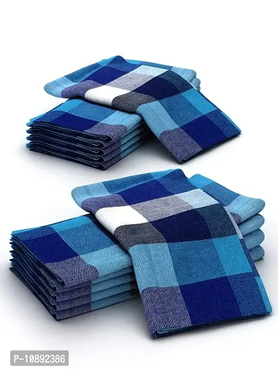 Athom Living Big Checks Cotton Multipurpose Kitchen Towel/Cleaning Cloth 45x45 cm Pack of 12-thumb2