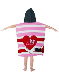 Athom Trendz Disney Minnie Heart Kids Hooded Bath Towel Poncho 55x110 cm-thumb1