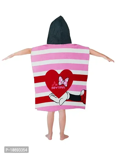 Athom Trendz Disney Minnie Heart Kids Hooded Bath Towel Poncho 55x110 cm-thumb2