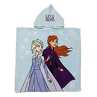 Athom Trendz Disney Frozen Anna  Elsa Kids Hooded Bath Towel Poncho 55x110 cm-thumb2