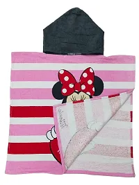 Athom Trendz Disney Minnie Heart Kids Hooded Bath Towel Poncho 55x110 cm-thumb4