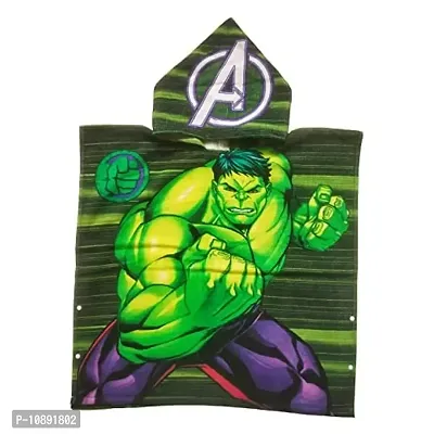Marvel Green Hulk Kids Hooded Poncho Towel-thumb3