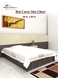 Athom Living 100% Cotton Handloom Bed Cover/Bed Sheet Single 148x224 cm Beige-thumb3