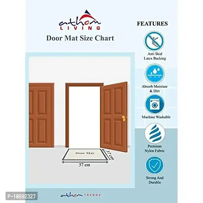 Athom Trendz Living Premium Anti Skid Nylon Doormat, 37x57 cm, Pack of 2, Multicolour-thumb5