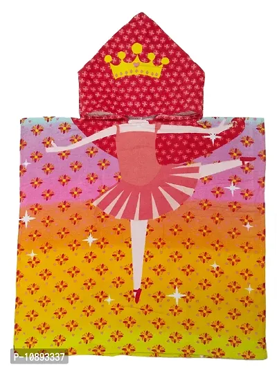 Athom Trendz Dancing Princess Kids Hooded Bath Towel Poncho 60x120 cm-thumb3