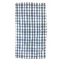 Athom Living Premium Cotton Light Weight Quick-Dry High Absorbent Cotton Bath Towel Blue Checks, 75x150 cm (Pack of 1)-thumb2