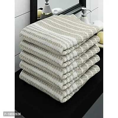 Athom Living Ecosaviour Premium Cotton Bath Towel Amor Beige (Pack of 5)-thumb0