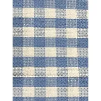 Athom Living Premium Cotton Light Weight Quick-Dry High Absorbent Cotton Bath Towel Blue Checks, 75x150 cm (Pack of 1)-thumb3