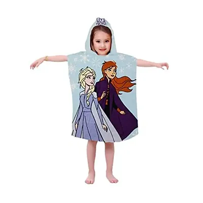 Athom Trendz Disney Frozen Anna  Elsa Kids Hooded Bath Towel Poncho 55x110 cm