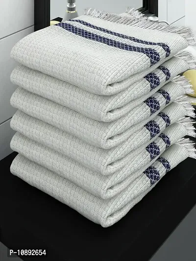 Athom Living Ecosaviour Premium Cotton Bath Towel Pearl White (Pack of 6)-thumb0