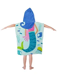 Athom Trendz Mermaid Kids Hooded Bath Towel Poncho 60x120 cm-thumb1