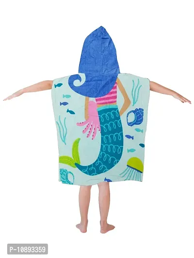 Athom Trendz Mermaid Kids Hooded Bath Towel Poncho 60x120 cm-thumb2