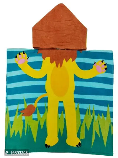 Athom Trendz Lion in Jungle Kids Hooded Bath Towel Poncho 60x120 cm-thumb3