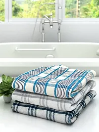 Athom Living Eco Saviour Premium Cotton Light Weight Quick-Dry High Absorbent Cotton Bath Towel Multicolor- Pack of 3-thumb1