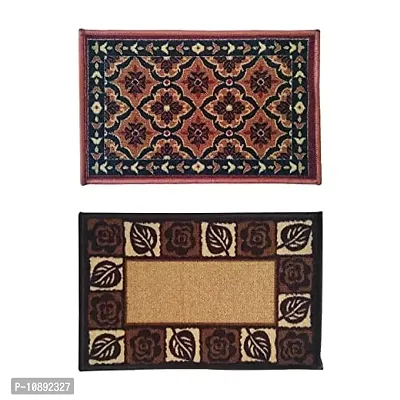 Athom Trendz Living Premium Anti Skid Nylon Doormat, 37x57 cm, Pack of 2, Multicolour-thumb2