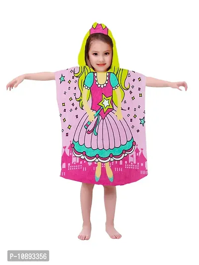 Athom Trendz Little Princess Kids Hooded Bath Towel Poncho 60x120 cm-thumb0