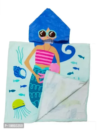 Athom Trendz Mermaid Kids Hooded Bath Towel Poncho 60x120 cm-thumb5