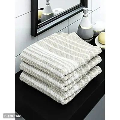 Athom Living Ecosaviour Premium Cotton Bath Towel Amor Beige (Pack of 3)-thumb0