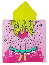 Athom Trendz Little Princess Kids Hooded Bath Towel Poncho 60x120 cm-thumb3