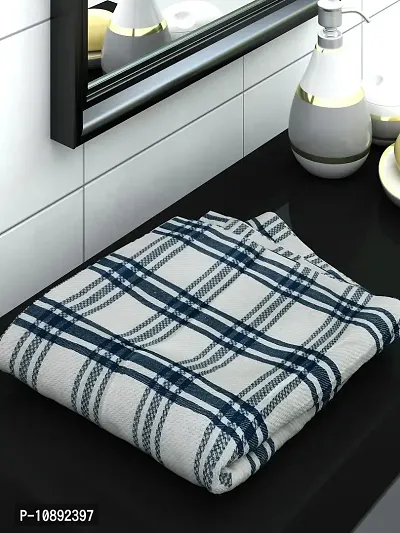 Athom Living Premium Cotton Light Weight Quick-Dry High Absorbent Cotton Bath Towel White, 75x150 cm (Pack of 1)-thumb2