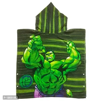 Marvel Green Hulk Kids Hooded Poncho Towel-thumb5