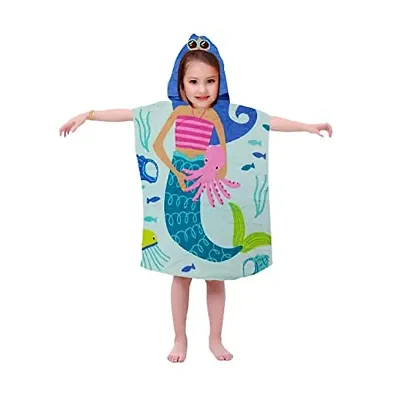 Athom Trendz Mermaid Kids Hooded Bath Towel Poncho 60x120 cm