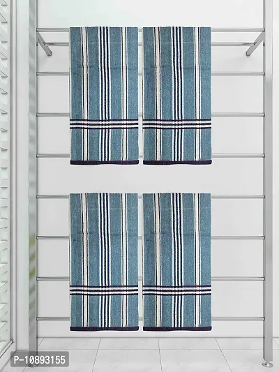 Athom Trendz Ecosaviour Striped Cotton Bath Towel 70x140 cm Multicolour Pack of 4-thumb0