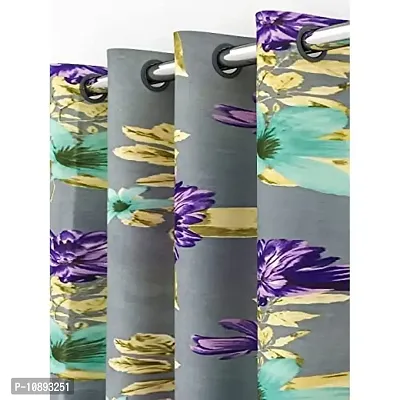 Athom Living Eazy Home Premium Polyester Designer Floral Door Curtain 7ft Pack of 1- EZ-012- DC1-thumb2