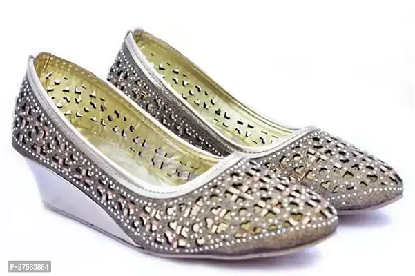 Elegant Synthetic Leather Embellished Bellies For Women And Girls