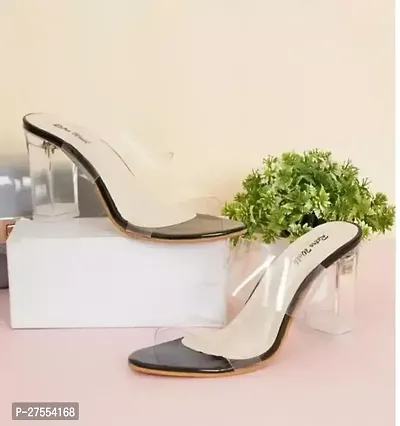 Stylish Off White Synthetic Leather Heels For Women-thumb0